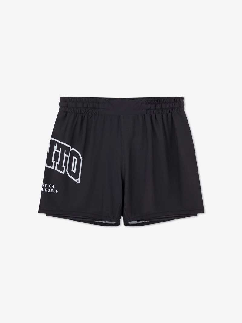 MANTO hybrid fightshorts Varsity - Black
